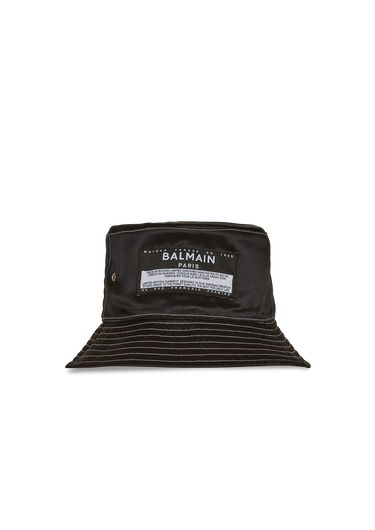 Satin bucket hat with Balmain logo
