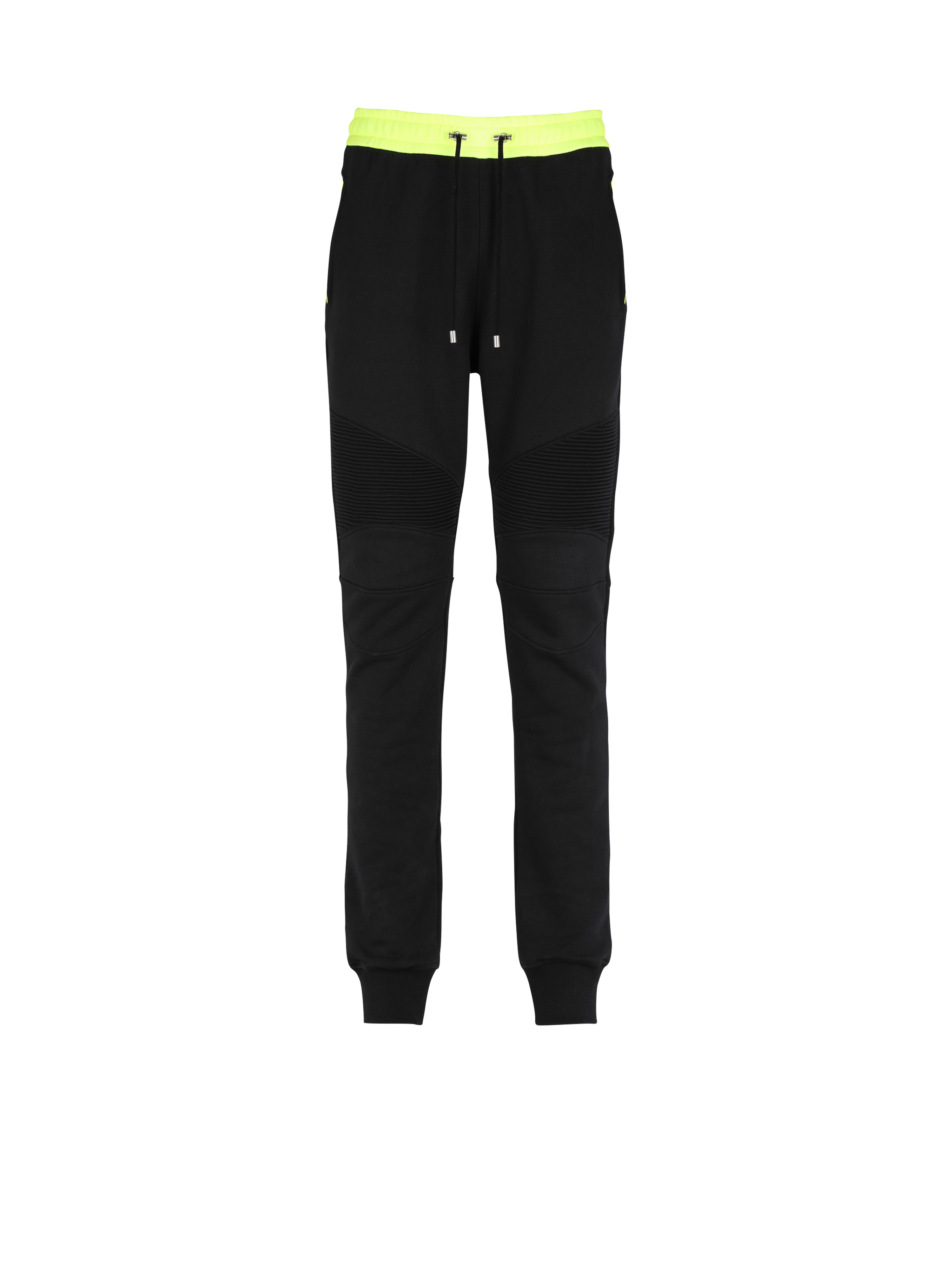 Capsule After ski - cotton sweatpants with Balmain Paris logo print, black