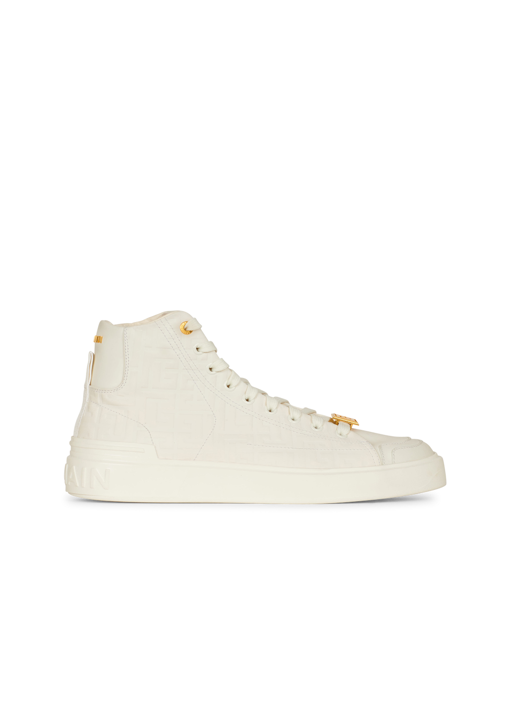 B-Court sneakers with embossed monogram, white, hi-res