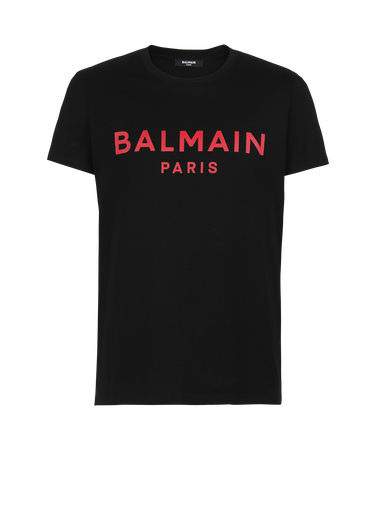 Cotton T-shirt with Balmain logo print