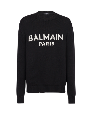 Wool jumper with Balmain logo