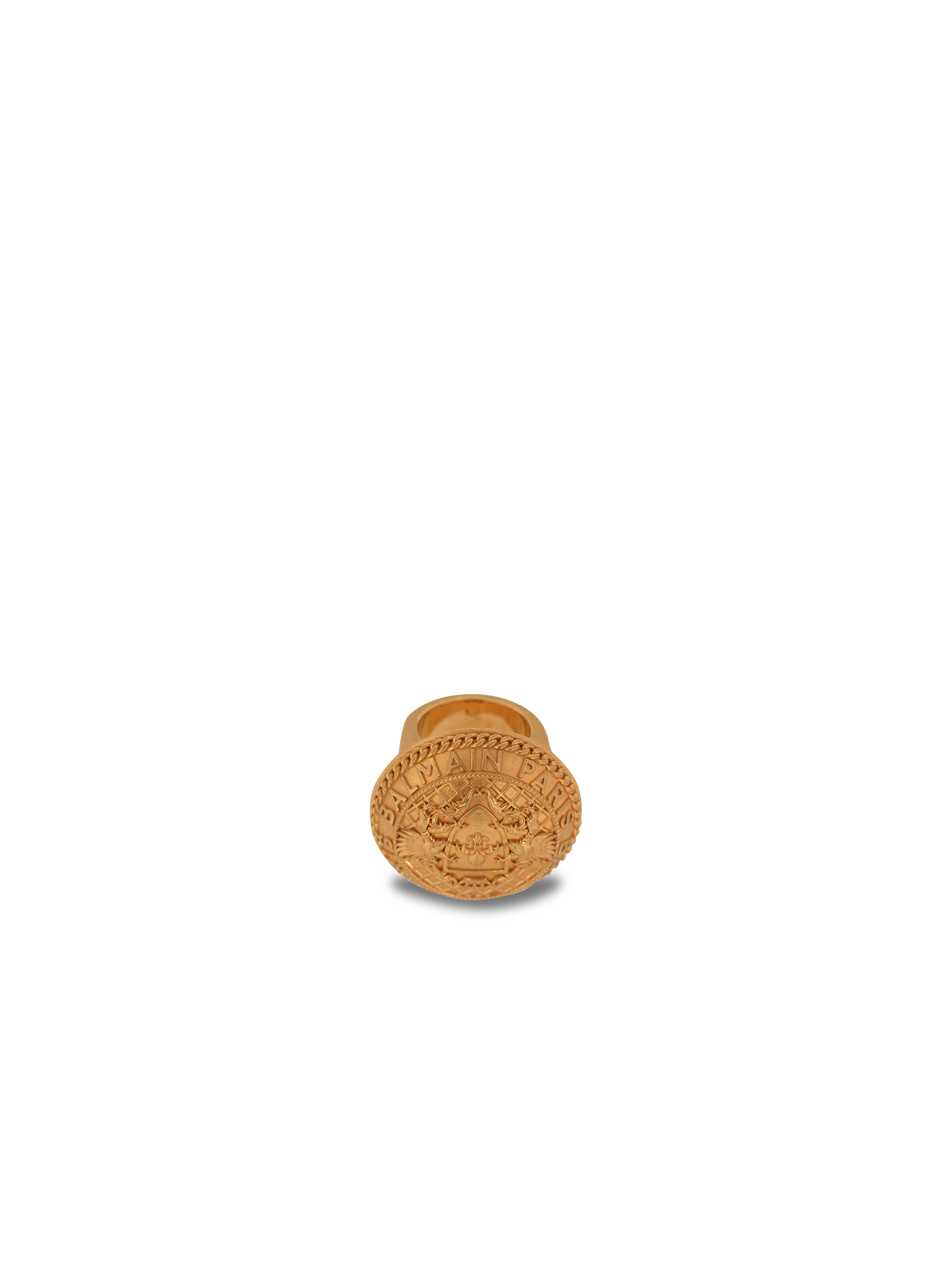 Gold-tone brass Coin ring, gold