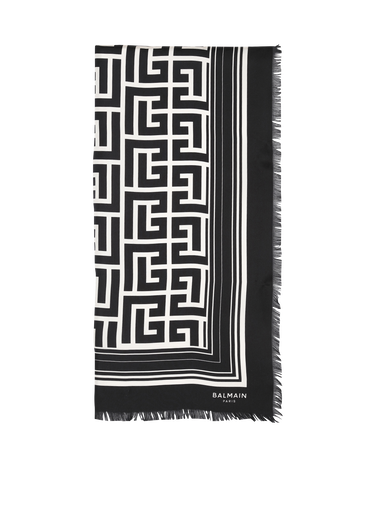 Silk scarf with Balmain monogram